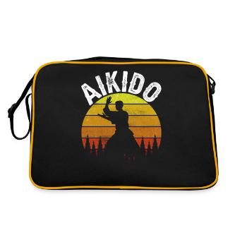 Aikido Martial Arts Fighter Martial Arts Lovers - Retro Bag - black/gold - Back