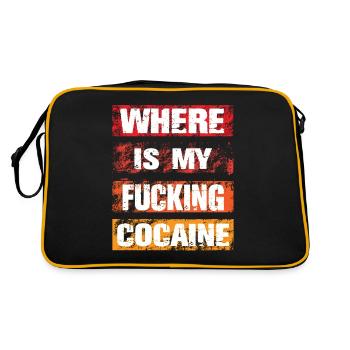 Where Is My Fucking Cocaine - Retro Bag - black/gold - Back