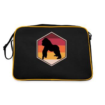 Epic Gorilla Gift Idea For Boys - Retro Bag - black/gold - Back