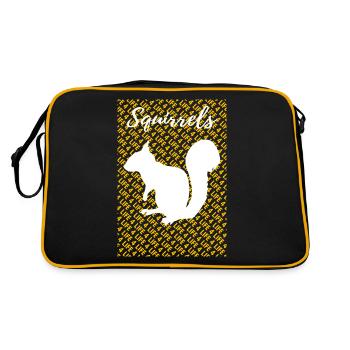 Burunduki Squirrel Tshirt - Retro Tasche - Schwarz/Gold - Hinten