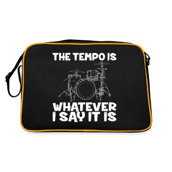 Tambour Batteur Batteur Batterie Musicien - Sac Retro - noir/or - Dos