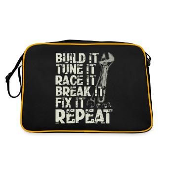 Build It Tune Race Break Fix Répéter la durée de vie de - Sac Retro - noir/or - Dos