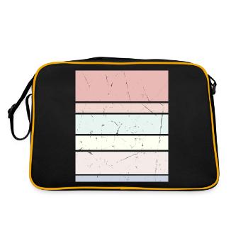 Background Pastel Rectangle - Retro Bag - black/gold - Back