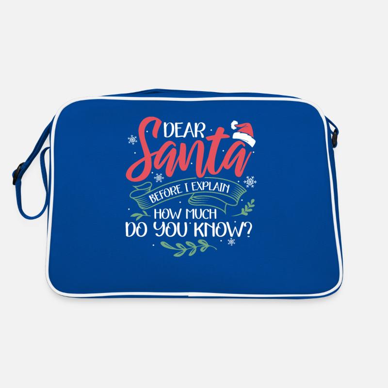 Dear Santa Before I Explain Funny Christmas Retro Tasche