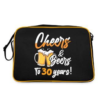 Acclamations et bières à 30 ans 30 anniversaire - Sac Retro - noir/or - Dos