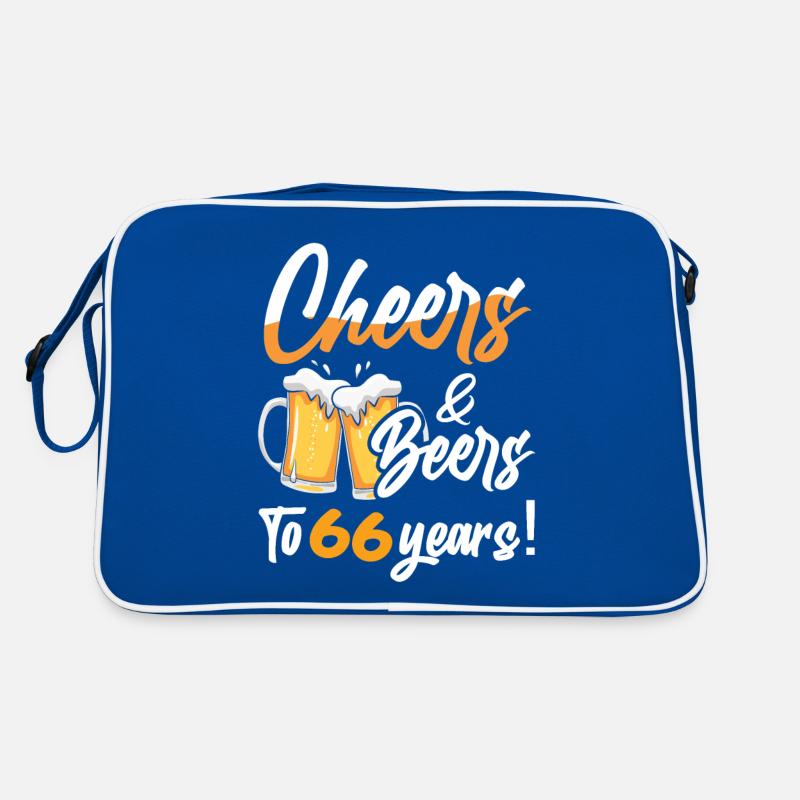 Acclamations et bières à 66 ans 66 anniversaire Sac Retro