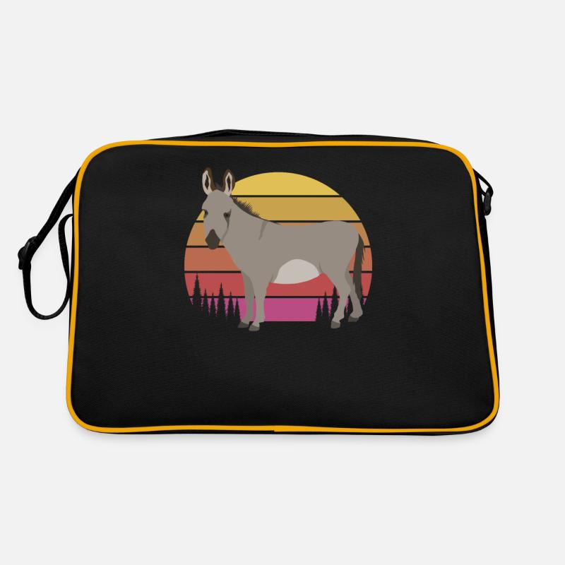 Lustiges Esel Liebhaber Geschenk Retro Tasche