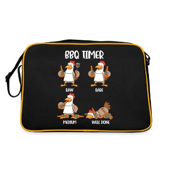 BBQ Timer BBQ Gift - Retro Bag - black/gold - Back