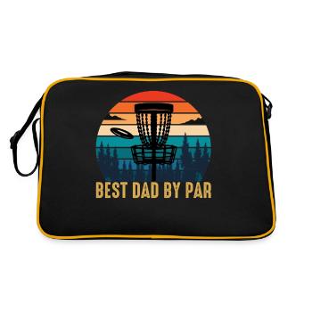 Best Dad By Par Disc Golf Vintage - Retro Tasche - Schwarz/Gold - Hinten