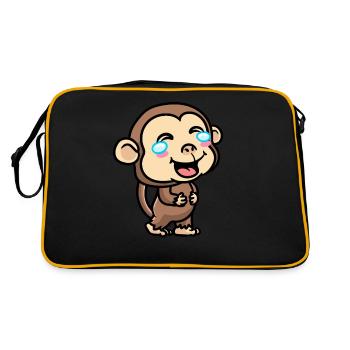 Émoticône de singe Emotion Monkey Lover - Sac Retro - noir/or - Dos