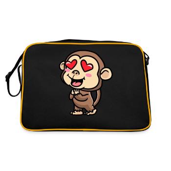 Émoticône de singe Emotion Monkey Lover - Sac Retro - noir/or - Dos