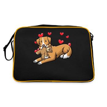 Nova Scotia Duck Tolling Retriever Dog - Retro Bag - black/gold - Back