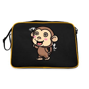 Émoticône de singe Emotion Monkey Lover - Sac Retro - noir/or - Dos