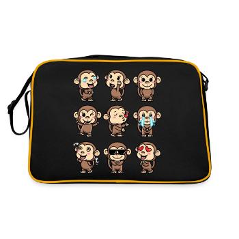 Émoticône de singe Emotion Monkey Lover - Sac Retro - noir/or - Dos