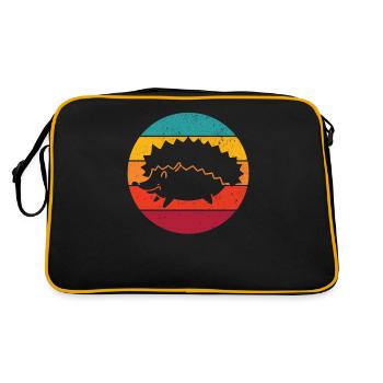 Igel Igel Igel - Retro Tasche - Schwarz/Gold - Hinten