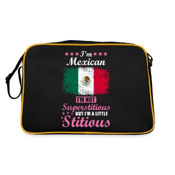 Mexican Gift Funny Saying Mexico - Retro Bag - black/gold - Back