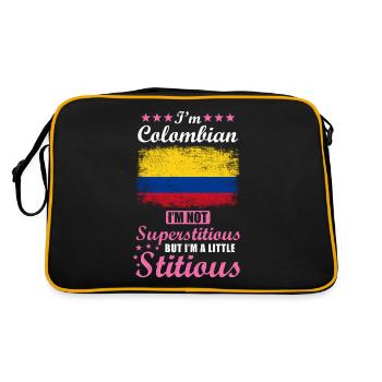 Colombian Gift Funny Saying Colombia - Retro Bag - black/gold - Back