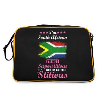 South African gift funny saying South Africa - Retro Bag - black/gold - Back