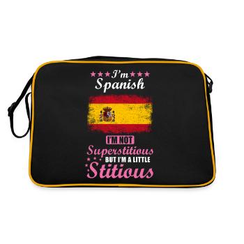 Spaniard Gift funny saying Spain - Retro Bag - black/gold - Back