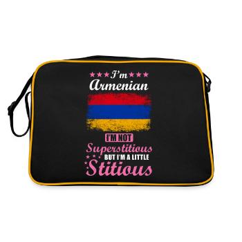 Armenian Woman Superstitious Stitious - Retro Bag - black/gold - Back