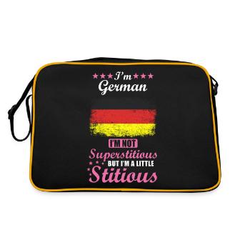 German gift funny saying Germany - Retro Bag - black/gold - Back