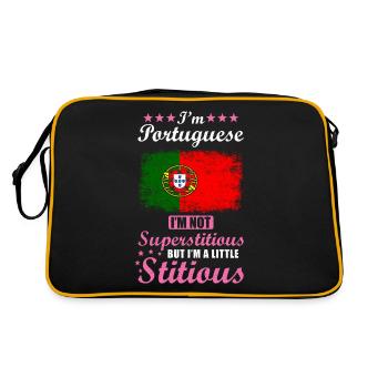 Portuguese gift funny saying Portugal - Retro Bag - black/gold - Back