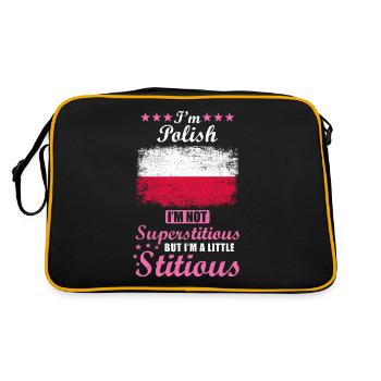 Polish Woman Superstitious Stitious - Retro Bag - black/gold - Back