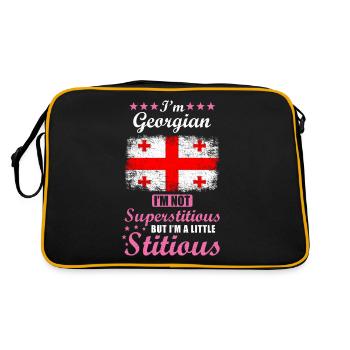 Georgian Woman Superstitious Stitious - Retro Bag - black/gold - Back