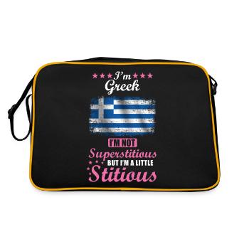 Greek Woman Superstitious Stitious - Retro Bag - black/gold - Back