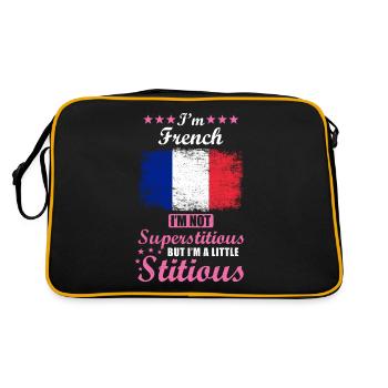 French Woman Superstitious Stitious - Retro Bag - black/gold - Back