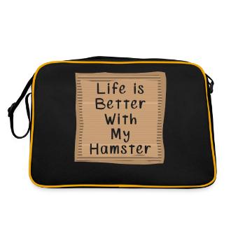 Hamster - Sac Retro - noir/or - Dos