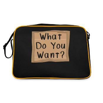 Que veux-tu? Cardboad Message - Sac Retro - noir/or - Dos