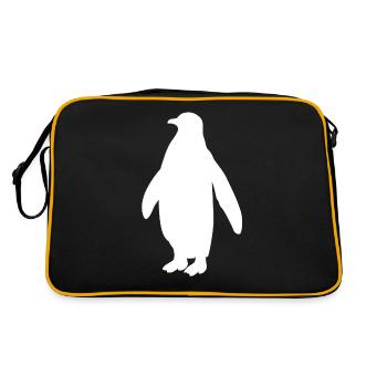 Penguin Seabird Oiseau de mer Oiseau de mer Cadeau - Sac Retro - noir/or - Dos