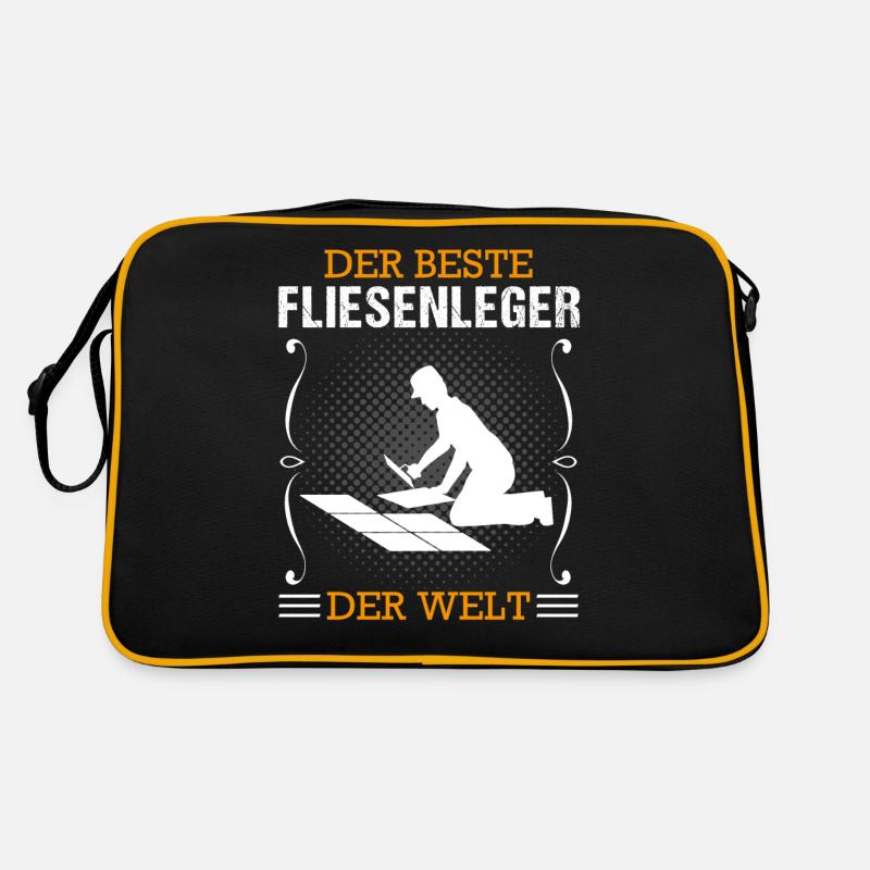 Fliesenleger Beruf Ausbildung Handwerker Geschenk Retro Tasche