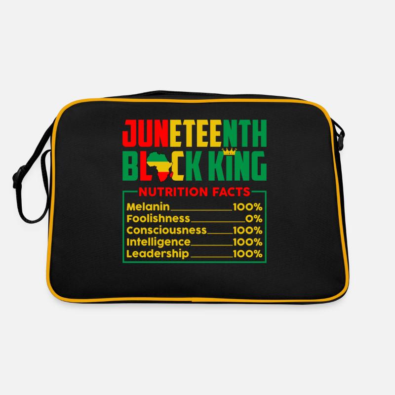 Juneteenth Black King Melanin 100% Afrocentric Retro Tasche