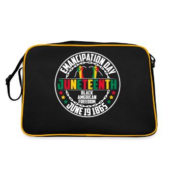 Juneteenth 19 juin 1865 Mois de l’histoire des Noirs - Sac Retro - noir/or - Dos