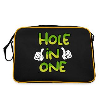 Hole In One Matching Dad and Son - Retro Bag - black/gold - Back