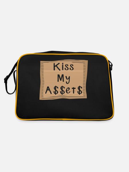 Embrassez mes A$$et$ Embrassez mes actifs Argent En disant - Sac Retro - noir/or - Dos