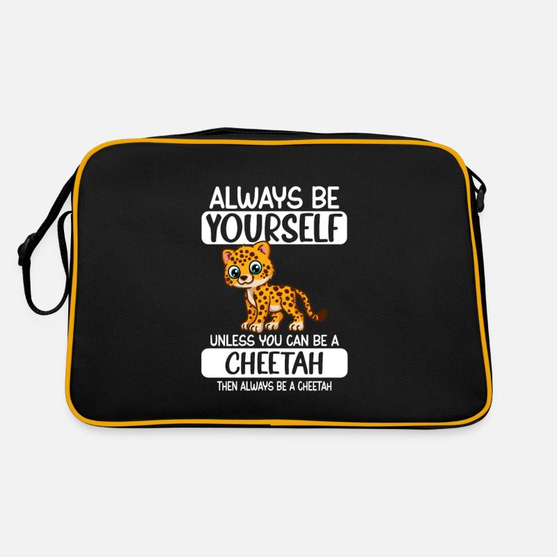 Always Be Yourself Unless You Can Be A Cheetah - Retro Bag - black/gold