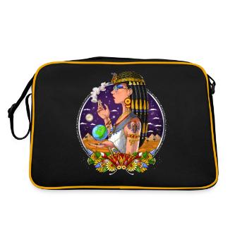 Ancient Egyptian Queen Cleopatra - Retro Bag - black/gold - Back