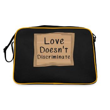 Love does not Discriminate - Retro Bag - black/gold - Back