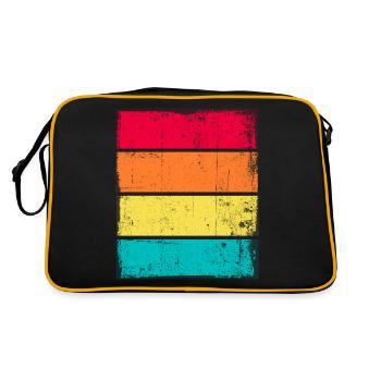 Sunset Grunge Background - Retro Bag - black/gold - Back