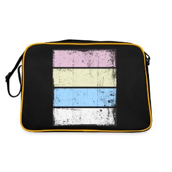 Retro Background Sunset Grunge Pastel - Retro Bag - black/gold - Back