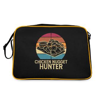 Funny Chicken Nuggets Hunting Nug Life For A Fast - Retro Bag - black/gold - Back