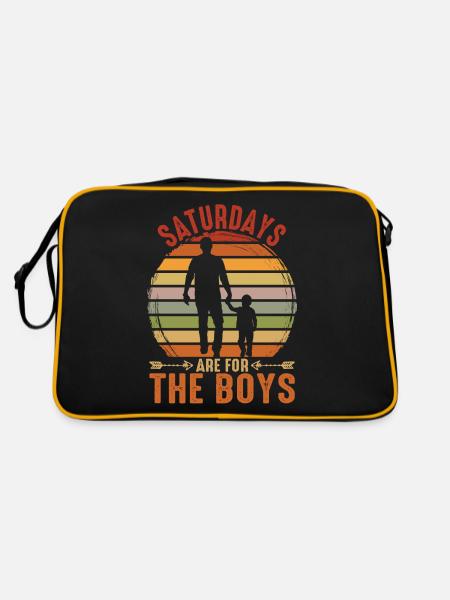 Saturdays Are For The Boys Vintage Retro - Retro Bag - black/gold - Back