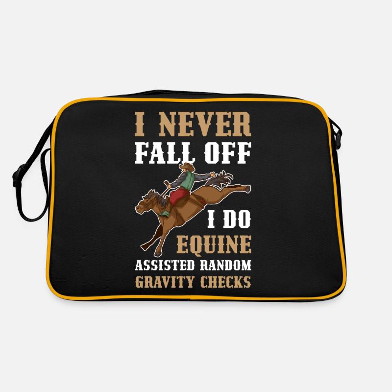 Je ne tombe jamais de cheval Cadeau de cheval Sac Retro