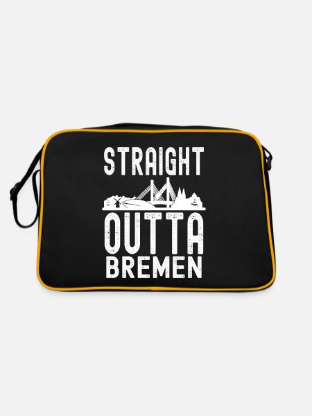 Bremen - Retro Tasche - Schwarz/Gold