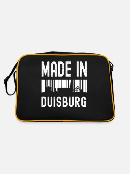 Duisburg - Retro Tasche - Schwarz/Gold - Hinten