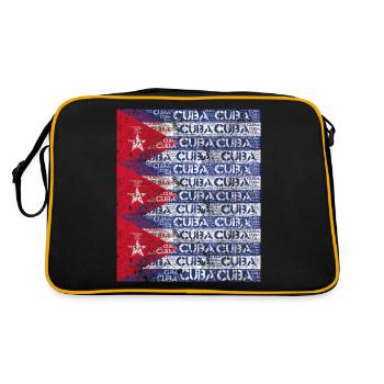 Cuba Drapeau cubain - Sac Retro - noir/or - Dos
