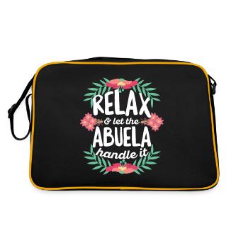 Entspannen Sie sich und lassen Sie die Abuela - Retro Tasche - Schwarz/Gold - Hinten
